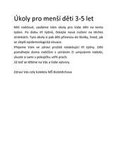 2021 Úkoly pro menší děti 3-5 let